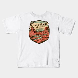 Canyonlands National Park Utah Shield Kids T-Shirt